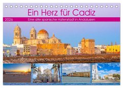 Ein Herz für Cadiz (Tischkalender 2026 DIN A5 quer), CALVENDO Monatskalender