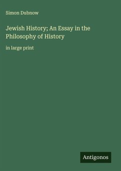 Cover Jewish History; An Essay in the Philosophy of History