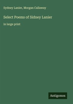 Cover Select Poems of Sidney Lanier