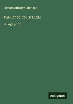 The School for Scandal Cover The School for Scandal