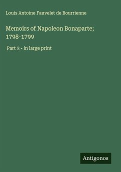 Cover Memoirs of Napoleon Bonaparte; 1798-1799