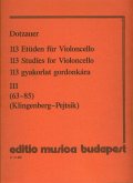 113 Etüden Band 3: für Violoncello Etüden 63-85 113 Etüden Band 3: für Violoncello Etüden 63-85
