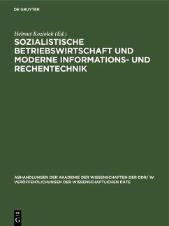 Cover Sozialistische Betriebswirtschaft und moderne Informations- und Rechentechnik (eBook, PDF)