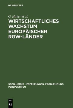 Cover Wirtschaftliches Wachstum europäischer RGW-Länder (eBook, PDF)