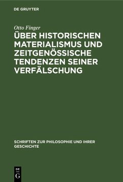 Cover Über historischen Materialismus und zeitgenössische Tendenzen seiner Verfälschung (eBook, PDF)