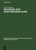 Beiträge zur Goetheforschung (eBook, PDF)