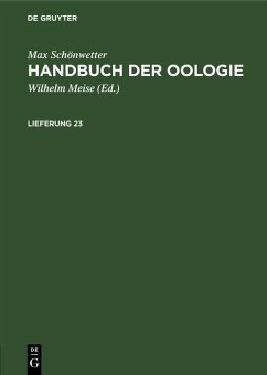 Cover Max Schönwetter: Handbuch der Oologie. Lieferung 23 (eBook, PDF)