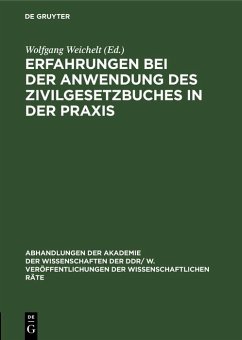 Cover Erfahrungen bei der Anwendung des Zivilgesetzbuches in der Praxis (eBook, PDF)