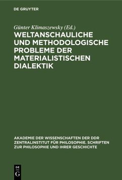 Cover Weltanschauliche und methodologische Probleme der materialistischen Dialektik (eBook, PDF)
