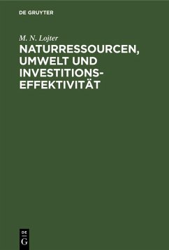 Cover Naturressourcen, Umwelt und Investitionseffektivität (eBook, PDF)