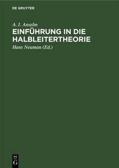 Cover Einführung in die Halbleitertheorie (eBook, PDF)