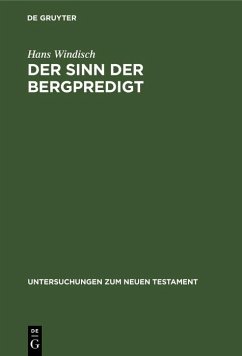 Cover Der Sinn der Bergpredigt (eBook, PDF)