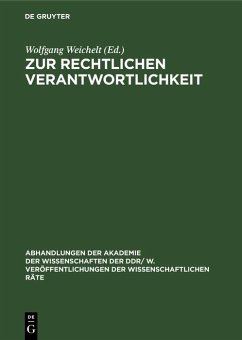 Cover Zur rechtlichen Verantwortlichkeit (eBook, PDF)