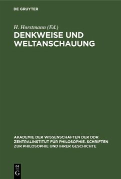 Cover Denkweise und Weltanschauung (eBook, PDF)