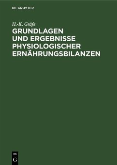 Cover Grundlagen und Ergebnisse physiologischer Ernährungsbilanzen (eBook, PDF)