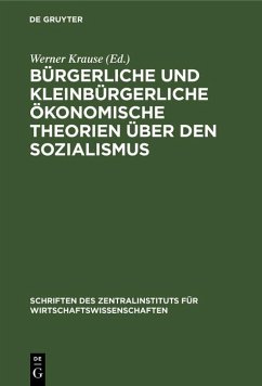 Cover Bürgerliche und kleinbürgerliche ökonomische Theorien über den Sozialismus (eBook, PDF)