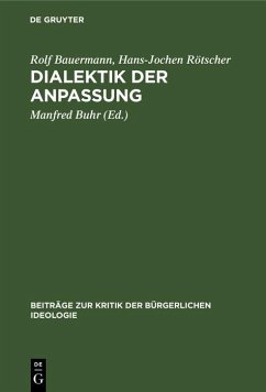 Cover Dialektik der Anpassung (eBook, PDF)