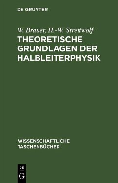 Cover Theoretische Grundlagen der Halbleiterphysik (eBook, PDF)