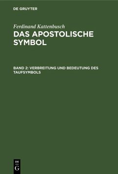 Cover Verbreitung und Bedeutung des Taufsymbols (eBook, PDF)