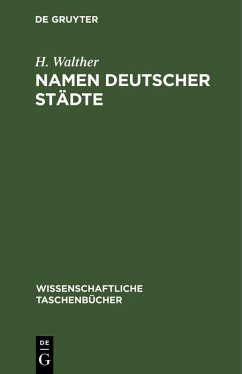 Cover Namen deutscher Städte (eBook, PDF)