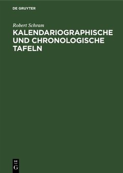 Cover Kalendariographische und chronologische Tafeln (eBook, PDF)
