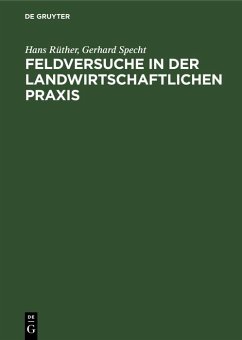 Cover Feldversuche in der Landwirtschaftlichen Praxis (eBook, PDF)