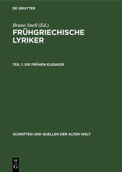 Die Frühen Elegiker (eBook, PDF)