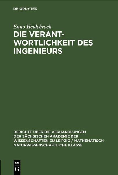 Die Verantwortlichkeit des Ingenieurs (eBook, PDF) Die Verantwortlichkeit des Ingenieurs (eBook, PDF)