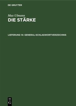 General-Schlagwortverzeichnis (eBook, PDF) - Ulmann, Max