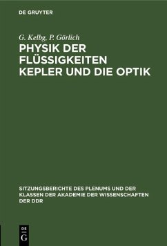 Cover Physik der Flüssigkeiten Kepler und die Optik (eBook, PDF)