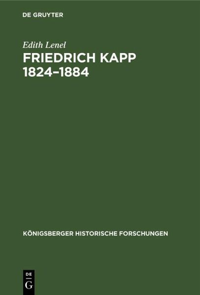 Friedrich Kapp 1824-1884 (eBook, PDF)