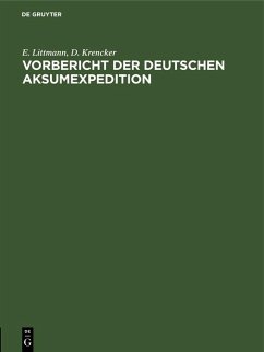 Cover Vorbericht der Deutschen Aksumexpedition (eBook, PDF)