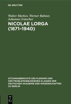 Cover Nicolae lorga (1871-1940) (eBook, PDF)