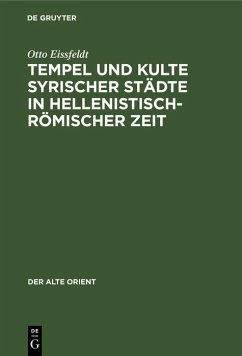 Cover Tempel und Kulte syrischer Städte in hellenistisch-römischer Zeit (eBook, PDF)