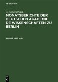 Monatsberichte der Deutschen Akademie de Wissenschaften zu Berlin. Band 13, Heft 10-12 (eBook, PDF)