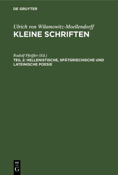 Cover Hellenistische, spätgriechische und lateinische Poesie (eBook, PDF)
