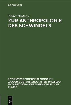Cover Zur Anthropologie des Schwindels (eBook, PDF)