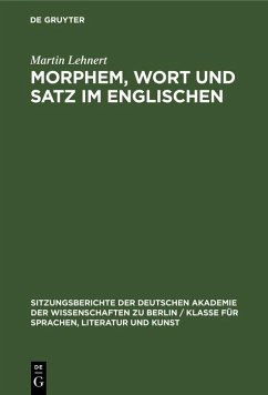 Cover Morphem, Wort und Satz im Englischen (eBook, PDF)