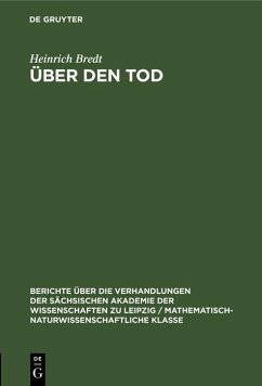 Über den Tod (eBook, PDF) - Bredt, Heinrich