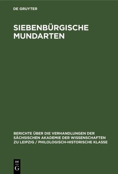 Cover Siebenbürgische Mundarten (eBook, PDF)