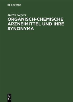 Cover Organisch-Chemische Arzneimittel und ihre Synonyma (eBook, PDF)