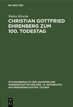 Cover Christian Gottfried Ehrenberg zum 100. Todestag (eBook, PDF)