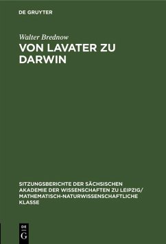 Von Lavater zu Darwin (eBook, PDF) - Brednow, Walter