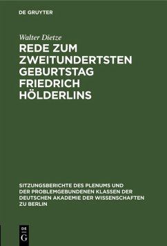 Cover Rede zum zweitundertsten Geburtstag Friedrich Hölderlins (eBook, PDF)