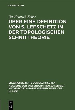 Cover Über eine Definition von S. Lefschetz in der topologischen Schnittheorie (eBook, PDF)