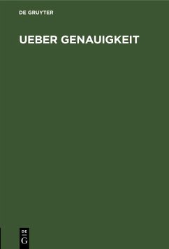 Cover Ueber Genauigkeit (eBook, PDF)