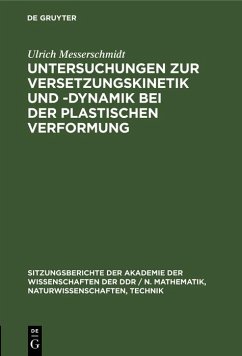 Cover Untersuchungen zur Versetzungskinetik und -dynamik bei der plastischen Verformung (eBook, PDF)