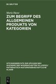 Zum Begriff des allgemeinen Produkts von Kategorien (eBook, PDF)