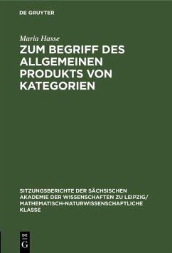 Cover Zum Begriff des allgemeinen Produkts von Kategorien (eBook, PDF)