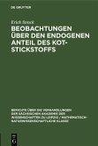 Beobachtungen über den endogenen Anteil des Kot-Stickstoffs (eBook, PDF)